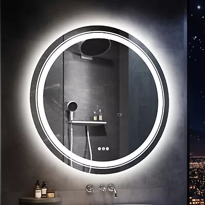 Wisfor Dual Lighted Bathroom Mirrors Anti-Fog Dimmable Vanity Mirror TouchSensor • $155.90