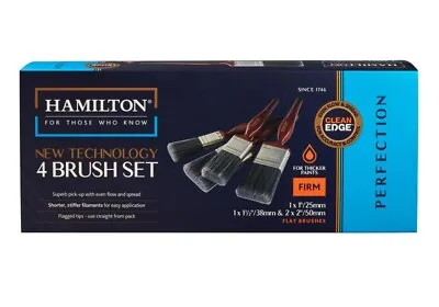 Hamilton Perfection Clean Edge Flat Paint Brush Set X 4 • £24.10