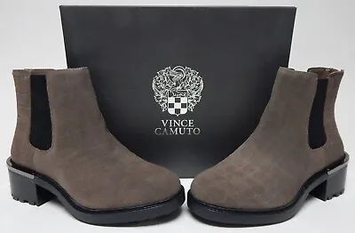 Vince Camuto Kelivena Size US 9 M Women's Suede Croco Chelsea Ankle Boots Sable • $38.99