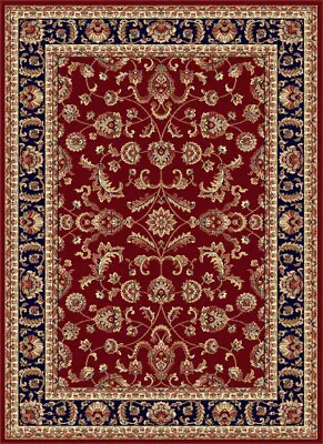 Red Scrolls Vines Oriental Area Rug Oriental Leaves Bordered Persien Carpet • $137.50