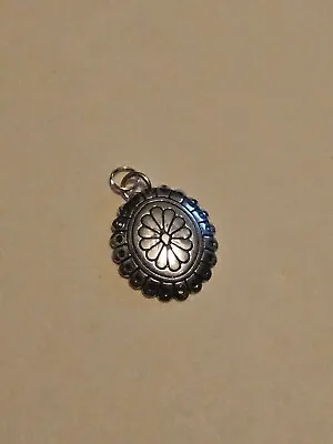 Signed QT Sterling Silver Tiny Charm Pendant Etched Native American Southwestern • $14.99