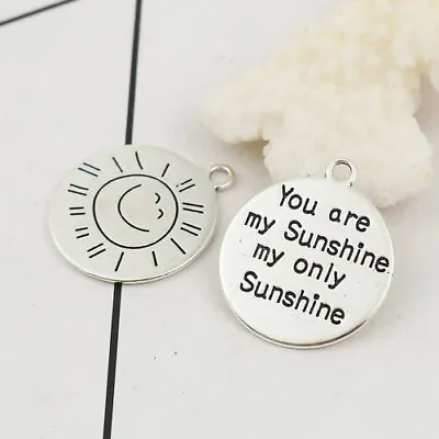 £3.99 • Buy Tibetan Silver Charms YOU ARE MY SUNSHINE MY ONLY Tags Words Quotes 10pcs Q94