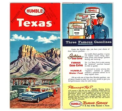 Vintage 1958 (Spring Edition) Texas Road Map – Humble Oil Co. (2nd Edition) • $14.99