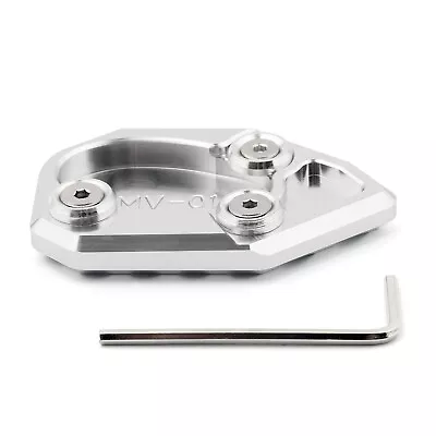 Side Kickstand Stand Plate Pad For MV AGUSTA Brutale 1078 F4 Brutale 990R Silver • $14.89