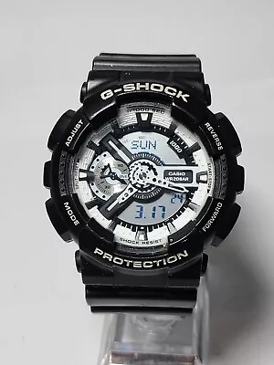 Casio G-Shock Digital Analog Black Sports Watch GA110BW-1A • $50