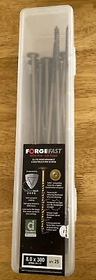 300mm X 8mm ForgeFast Elite Construction  Screws Wafer Head Torx T40 • £1.99