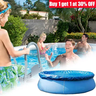 8/12ft Round Swimming Pool Cover For Outdoor Garden Frame Family Paddling Pools • £12.51