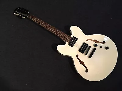 Used Epiphone DOT STUDIO White Semi-Acoustic Guitar 3.7kg W/GB • $738.41