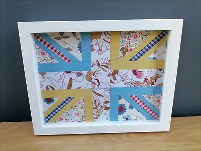 Laura Ashley Home Framed Patchwork Picture - Wall Hung Wooden Frame • £3.99