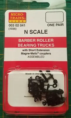 N Scale MICRO TRAINS  003 02 041 Barber Roller Bearing Trucks W/short Cpls 1035 • $8.85