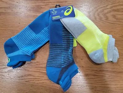 NWT ASICS Unisex Cushion Low Cut (3 PK) Running Socks Accessories SZ XL 6 Pairs • $8.99