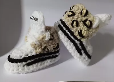 Baby Crochet Shoes Animals Printed Handmade Sneakers Boots • £0.99