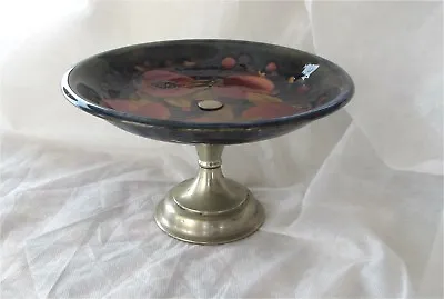 Moorcroft Compote Bowl Vase Pomegranate Pattern Silver Base 1920's #2 • $499.99