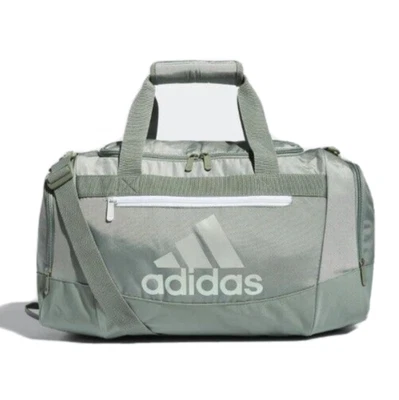 $31.99 • Buy Adidas Defender Iv Small Duffel Gym Bag Silver Green/white Nwt $40