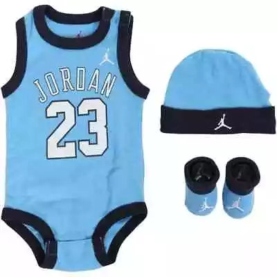 $29.99 • Buy 3 Piece Nike Jordan Baby Boys Outfit, 0-6 Months, Bodysuit Booties, Gift, B26 MP