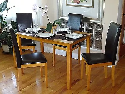 Dining Room Kitchen Set Rectangular Table And 4 Fallabella Chair Maple • $249.99