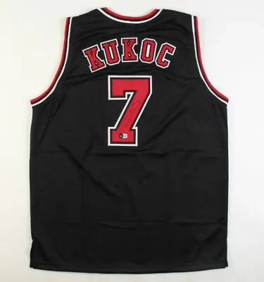 Toni Kukoc Signed Autographed Chicago Bulls Black Nba Jersey • $249.95