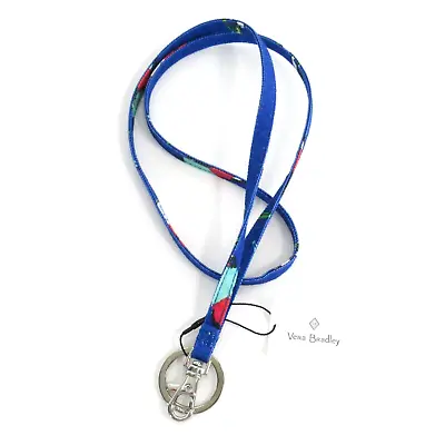 Vera Bradley Lanyard Key Chain Shoulder Strap Mini Todi Birds Blue Multicolor • $8.68