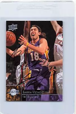 2009/10 Upper Deck #85 Sasha Vujacic Lakers Signed Auto *J9243 • $7