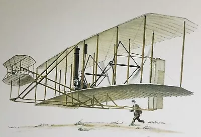 Wright Flyer 1903 10x13 Aviation Art Print David J. Haas & Joe DeMarco 2008 • $19.99