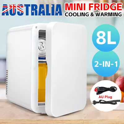 2 In1 8L Small Portable Mini Fridge Drinks Beer Cooler Bar Freezer Car Office AU • $59.95