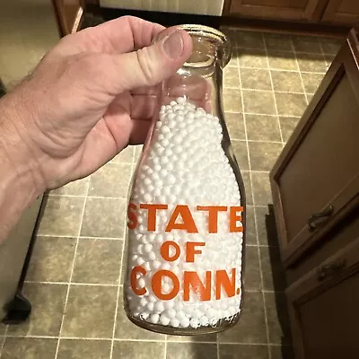 State Of Connecticut ACL Pint Milk Bottle • $19.99