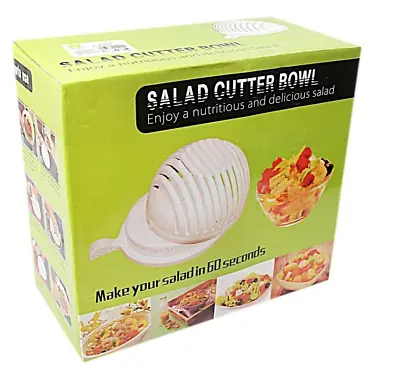 Salad Cutter Bowl Fruit & Vegetable Washer Slicer Meal Chopper Preparation • £6.99