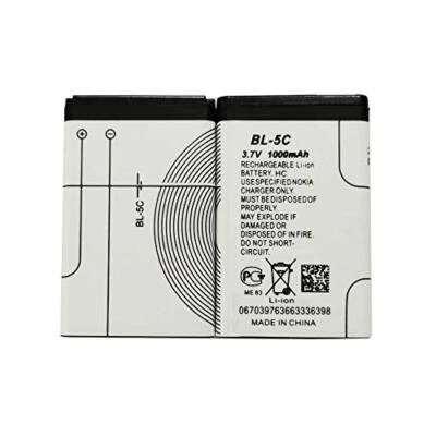 $12.94 • Buy BL-5C 3.7V Real Capacity 1000mAh Rechargeable Battery Suitable For Household ...