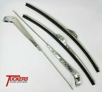 $89.99 • Buy 1967-1972 Chevy C10 Truck Polished Stainless Windshield Wiper Arms & Blades