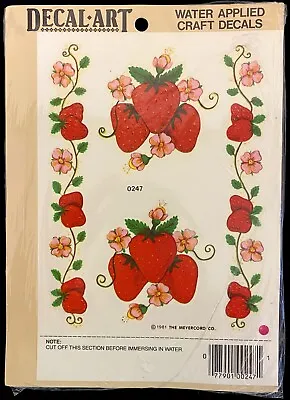 NIP Meyercord Decal 0247 Strawberries Vintage 1980s • $7.99