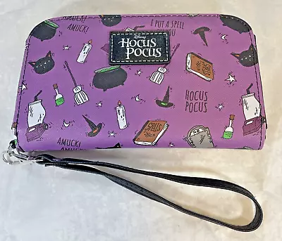 Disney HOCUS POCUS Purple Sketch Tech Wallet Wristlet I Put A Spell On You! • $26.99