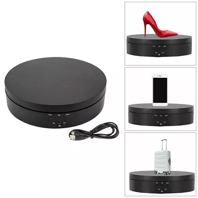 360° Rotating Jewelry Photography Electric Turntable Display Base Stand Holder • £13.84