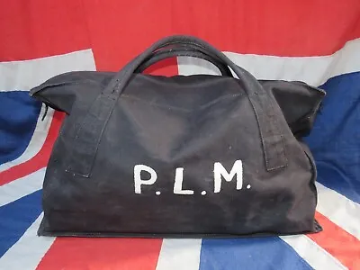British Military Royal Navy Marines Black Canvas Kit Bag 1980 • £49.95