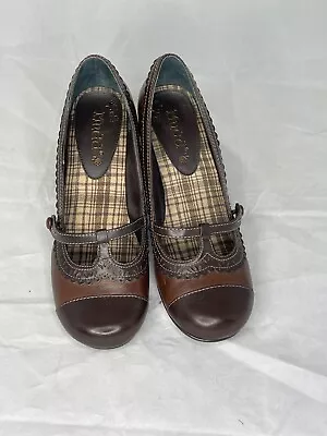 Mudd Muguire Mary Jane Brown Shoes Size 8 Womens Heels Pre Owned • $38