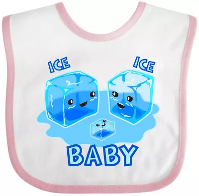 Inktastic Ice Ice Baby Baby Bib Funny Cool Melting Puddle Vanilla Gift Clothing • $13.99