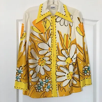 Rare Vintage Vera Neumann Top Zip Front Small S • $95