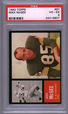 1962 Topps #67 Max McGee Green Bay Packers PSA 4 VG-EX • $15.79