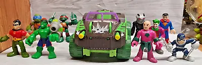 Imaginext Action Figure Bundle Hulk Truck Spiderman Superman Tmnt Marvel Dc Hero • £19.99