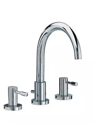 Mayfair Series F Chrome 3 Hole Basin Tap Set SFL049 • £149.99