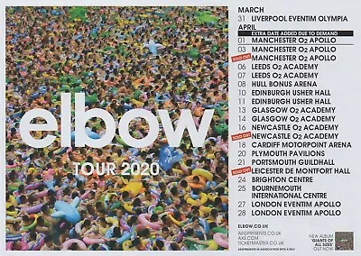 £2.99 • Buy Elbow - Giants Of All Sizes UK Tour Dates 2019  - Half Size Magazine Advert