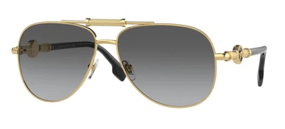 $291.50 • Buy Versace VE 2236 Gold/Grey Shaded 59/14/140 Unisex Sunglasses