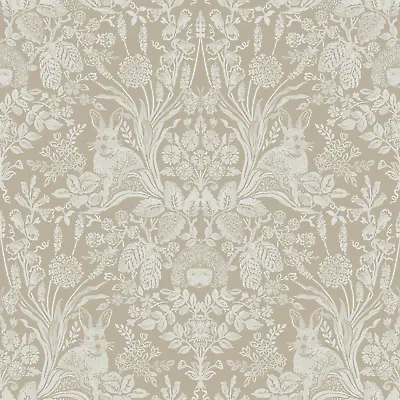 Cream Beige Ivory Taupe Wallpaper - Geometric Metallic Floral Trees Panel & More • £14.95