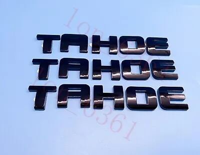 Gloss Black Overlay EMBLEM Fit TAHOE Nameplate Letter For GM 07-20 TAHOE LTZ • $30.99