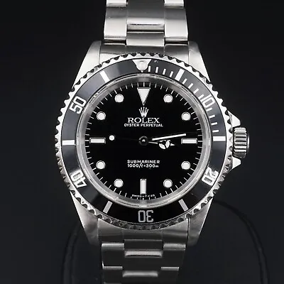 1991 Rolex Submariner No Date 14060 Black Dial 40mm Warranty W753 • $8375.06
