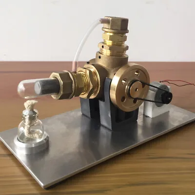 Hot Air Stirling Engine Model Toy DIY Power Generator V-Engine W/ Micro Motor • $59.99