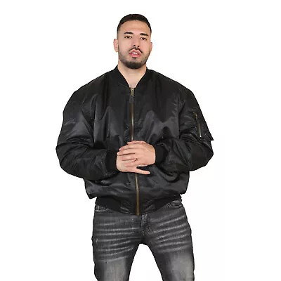 Mens Ma1 Jacket Army Pilot Biker Bomber Security Flight Military Doorman Coat • $31.57