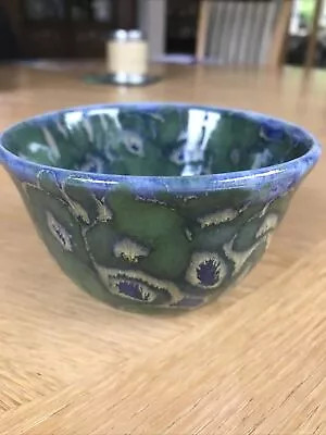 Dartington (?) Studio Pottery Small Bowl - 10cm Diameter 5.5cm Tall Blues/green • £22