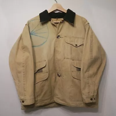 Vintage Filson Style 66 Tin Cloth Upland Hunting Jacket Coat Mens 40 Tan M • $179.99