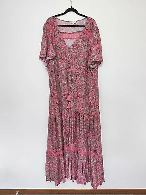 Aveology Maxi Dress Size 16 Pink Bohemian  • $39.95