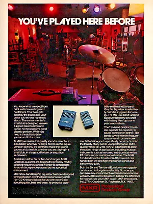 Vtg 1970s MXR GRAPHIC EQUALIZER MAGAZINE PRINT AD Guitar EQ Pedal Pinup Page • $9.99